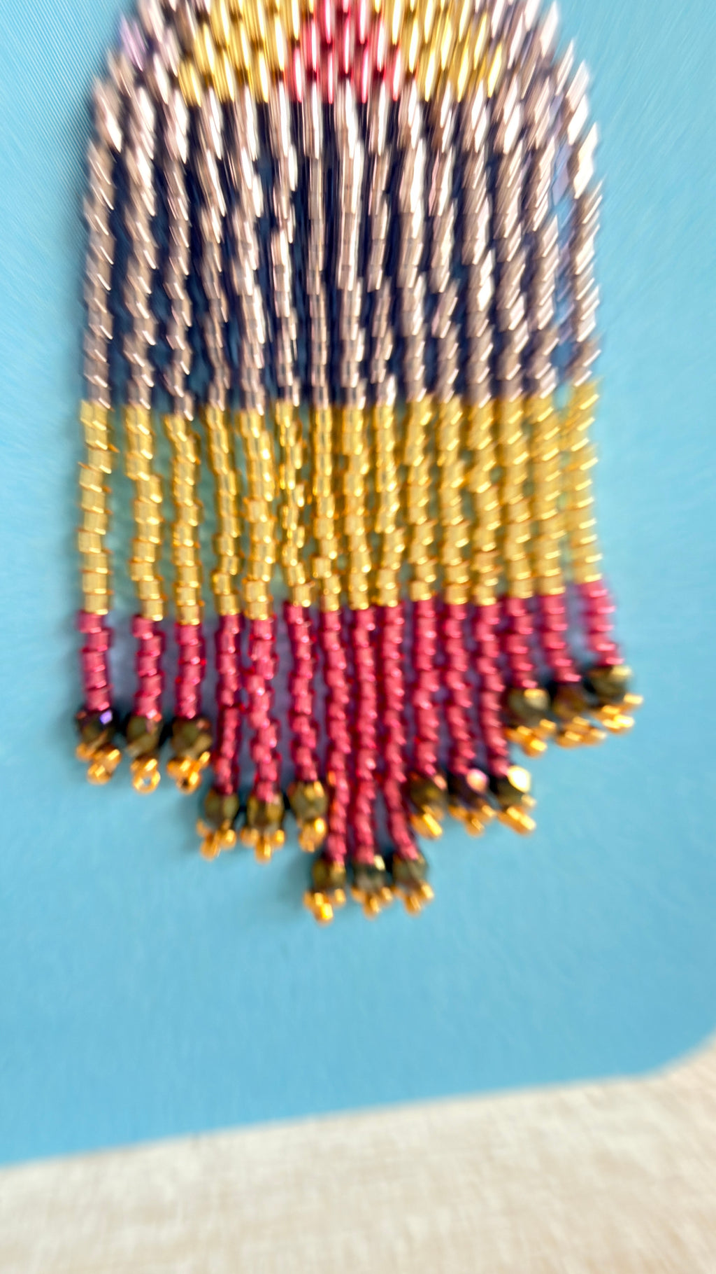 Disco Line Fringe Earrings