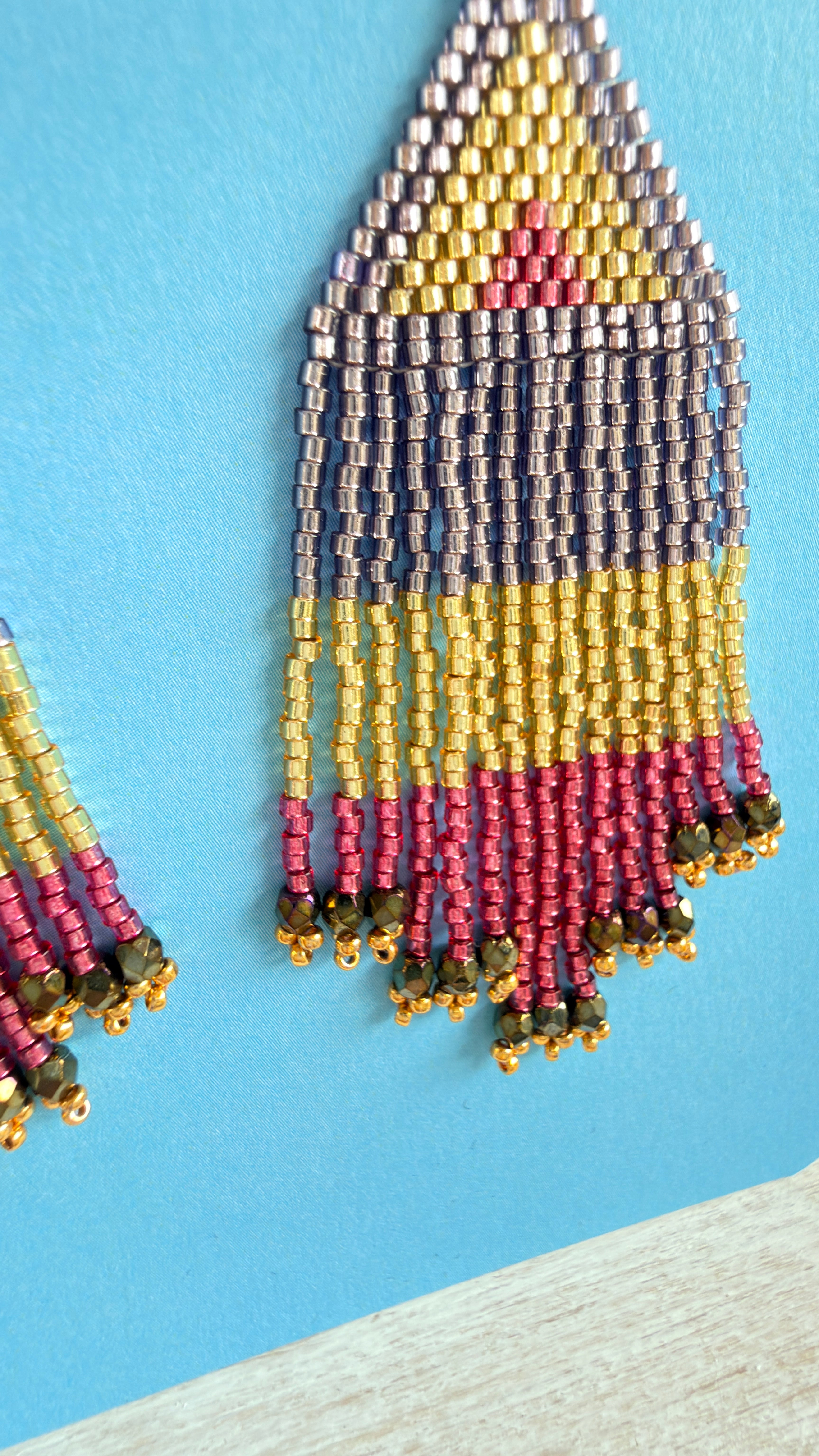 Disco Line Fringe Earrings