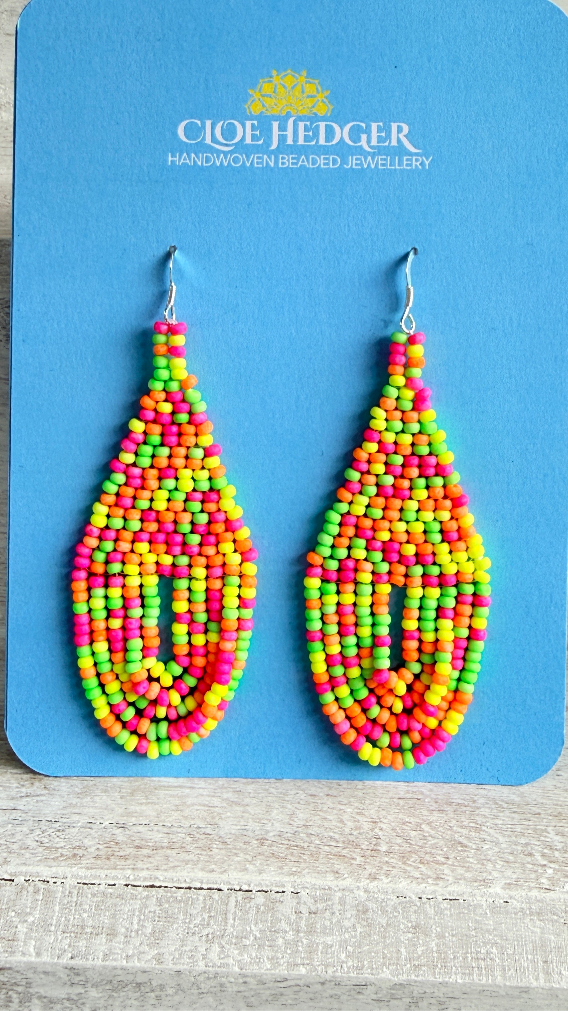Swooping Hoops Woven Earrings