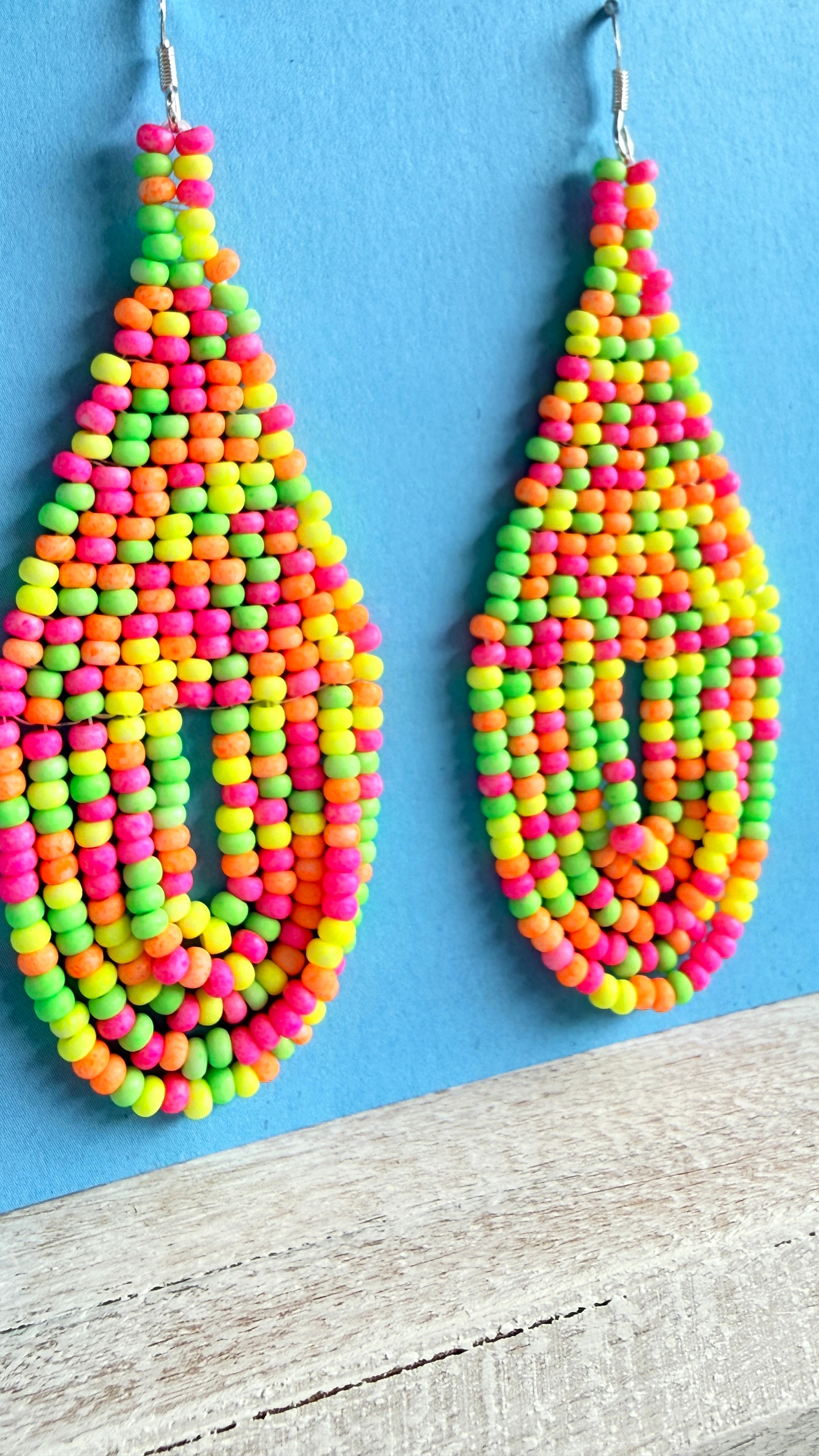 Swooping Hoops Woven Earrings