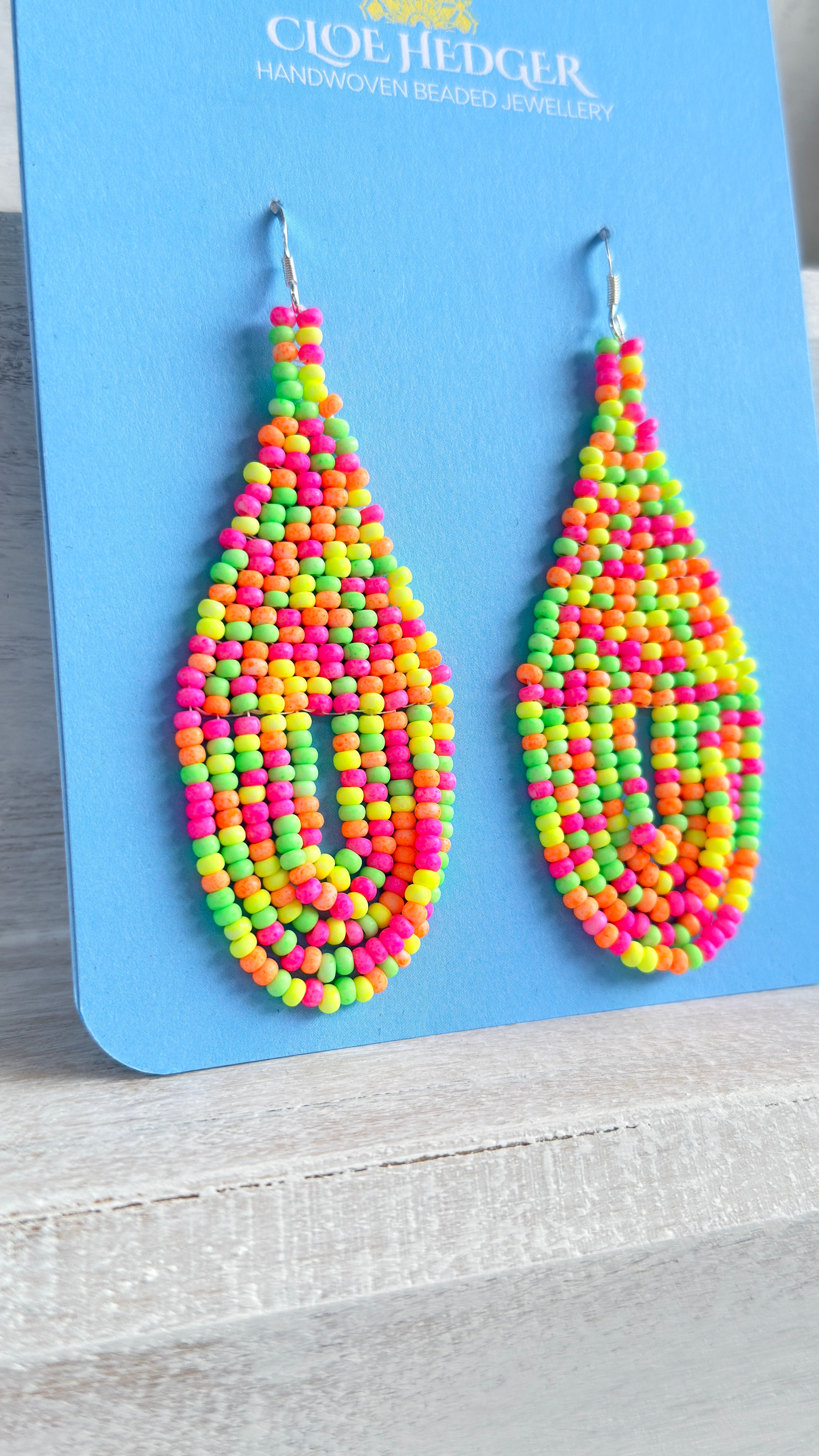 Swooping Hoops Woven Earrings