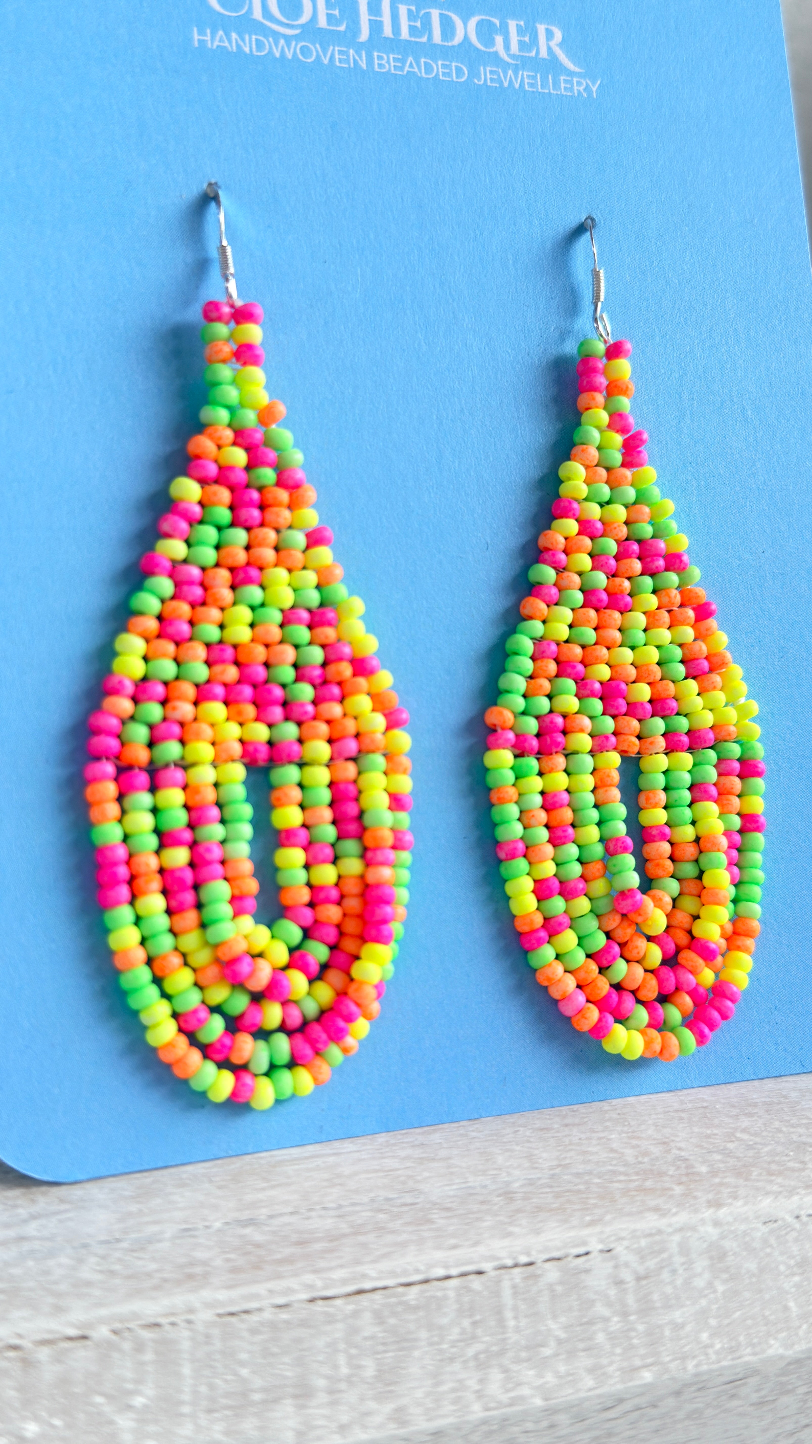 Swooping Hoops Woven Earrings