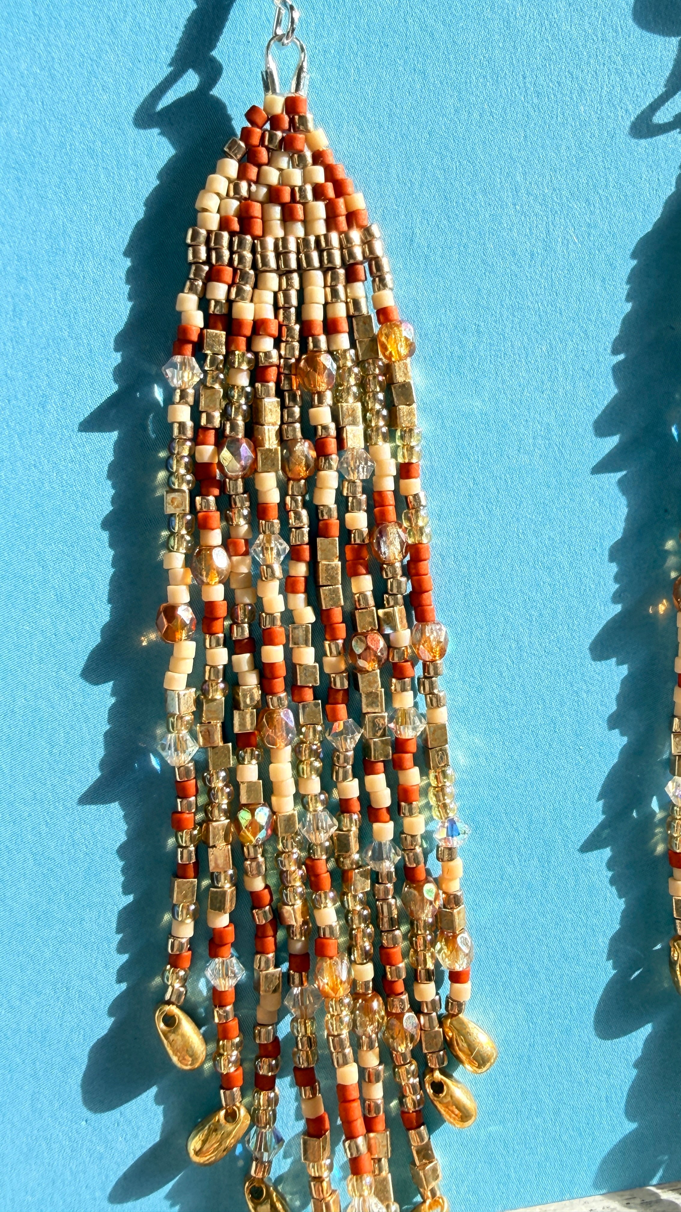 Harvest Beaded Fringe Earrings