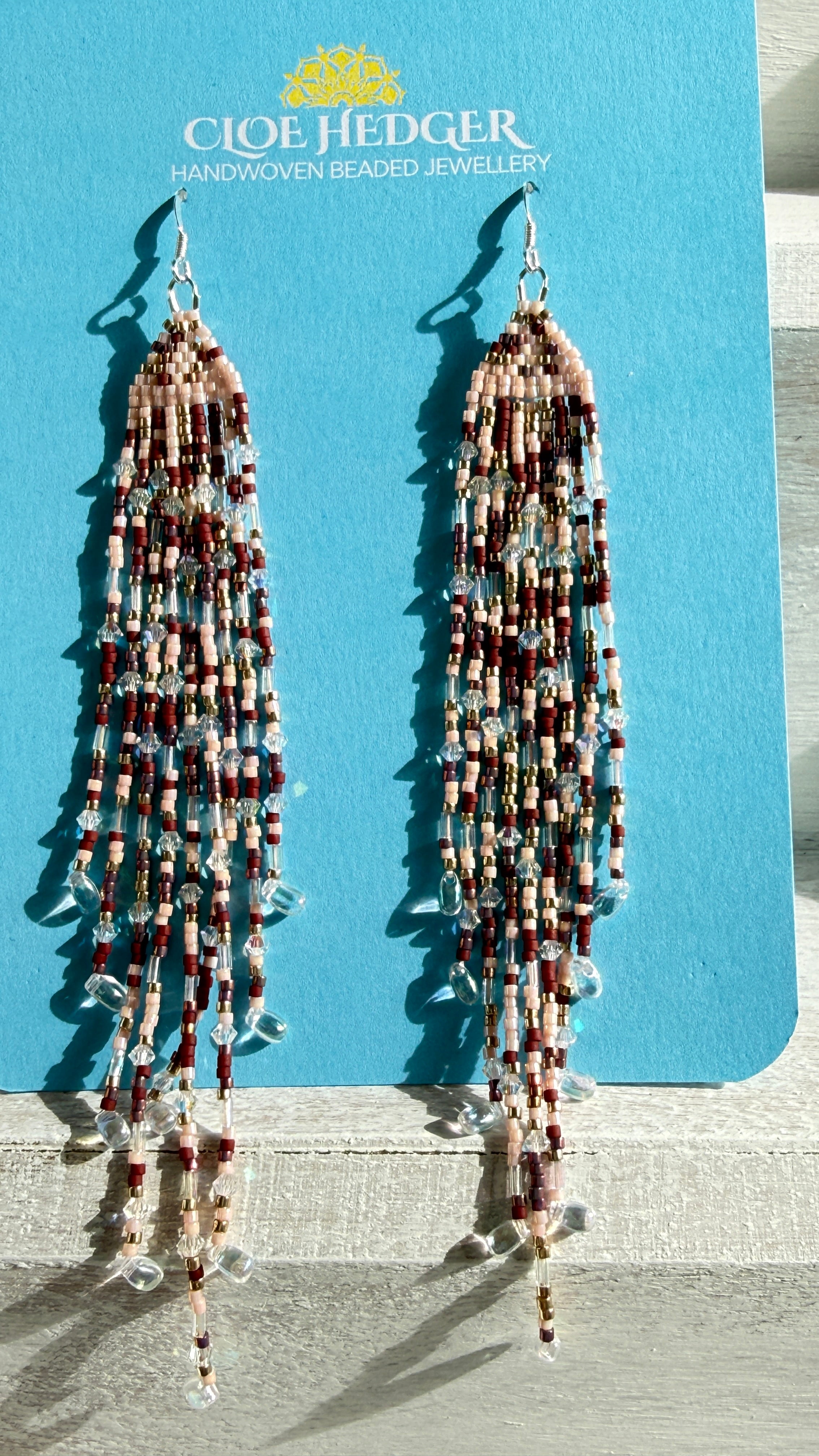 Musk Beaded Fringe Earrings