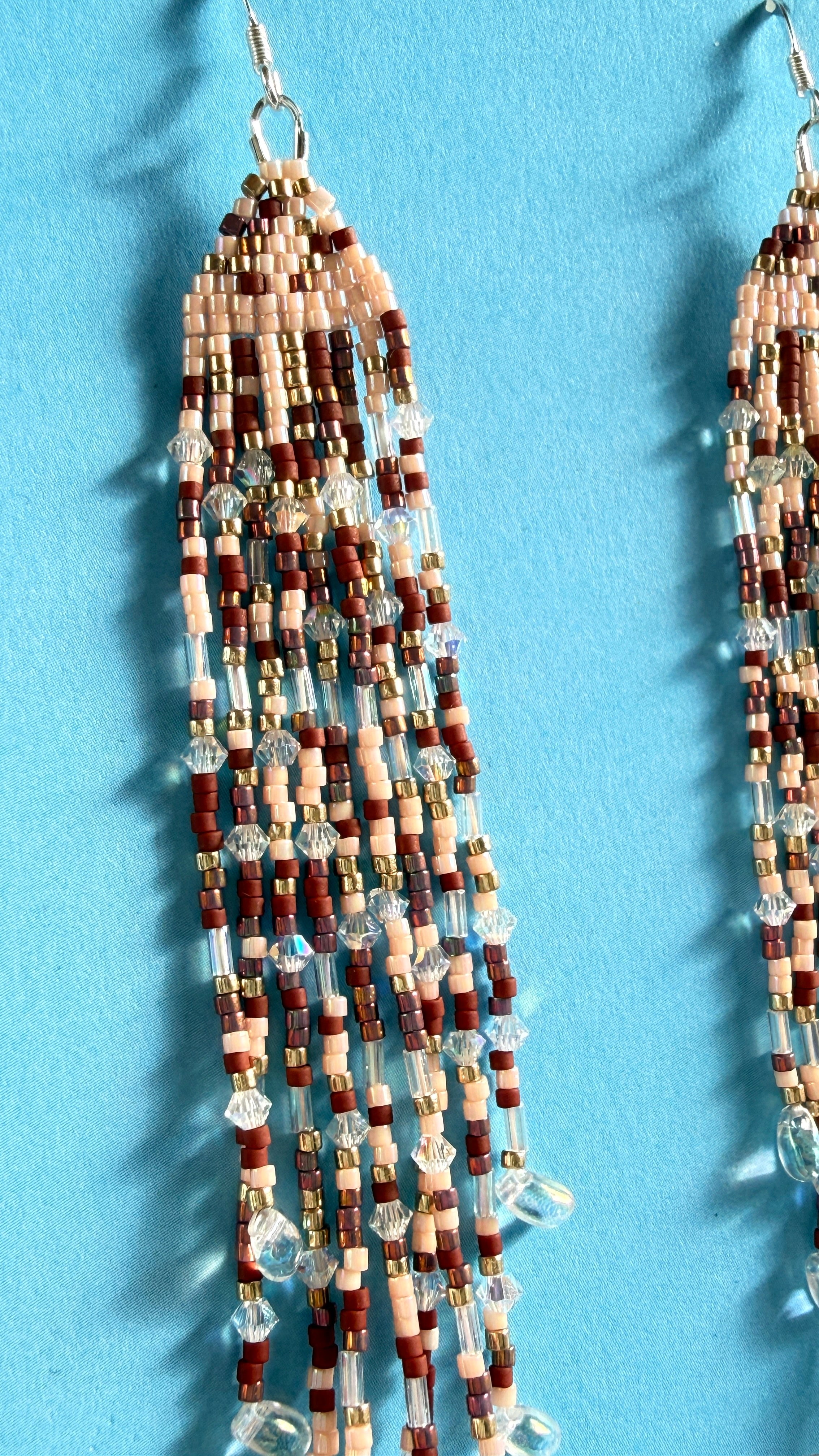 Musk Beaded Fringe Earrings