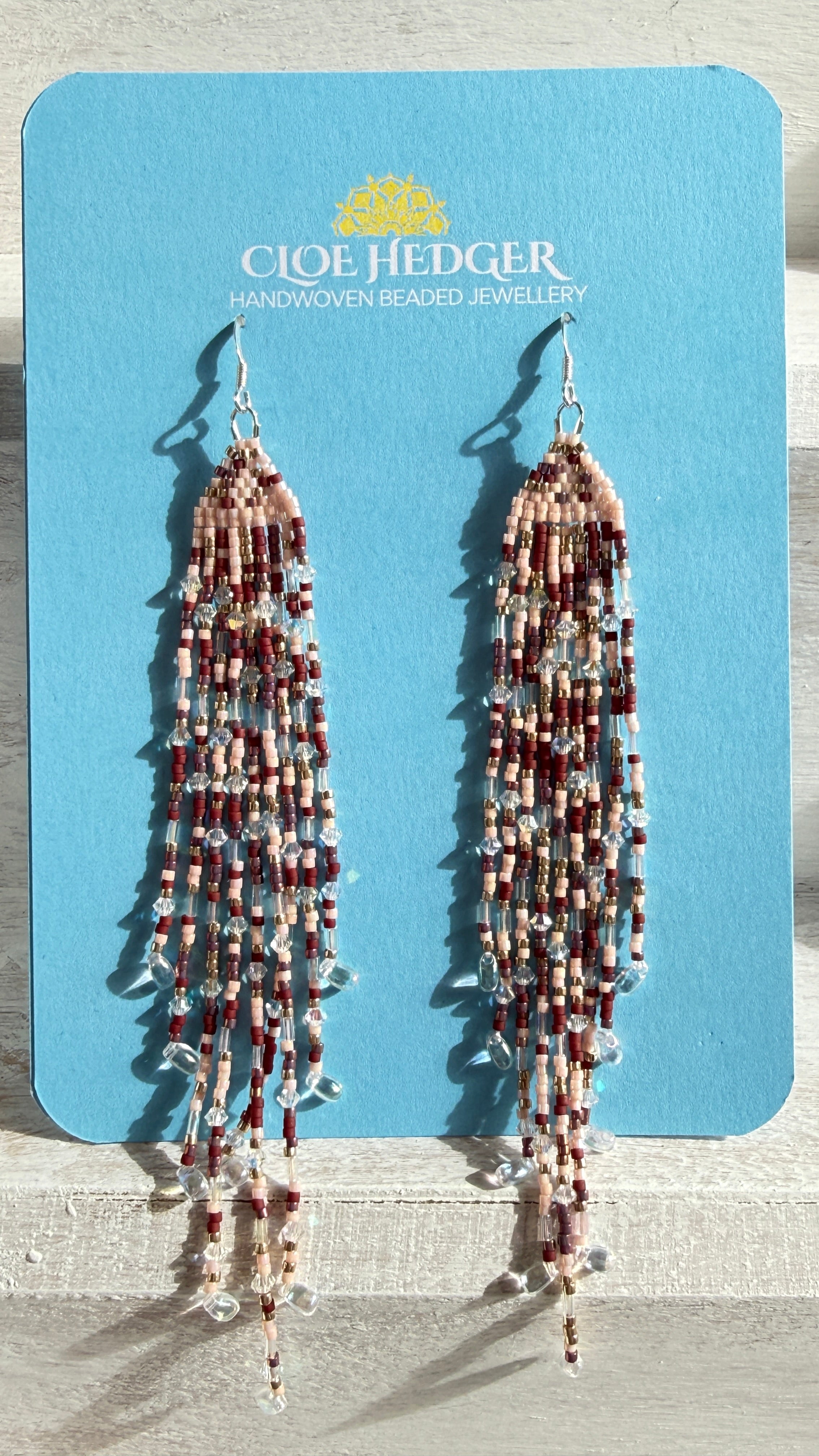 Musk Beaded Fringe Earrings