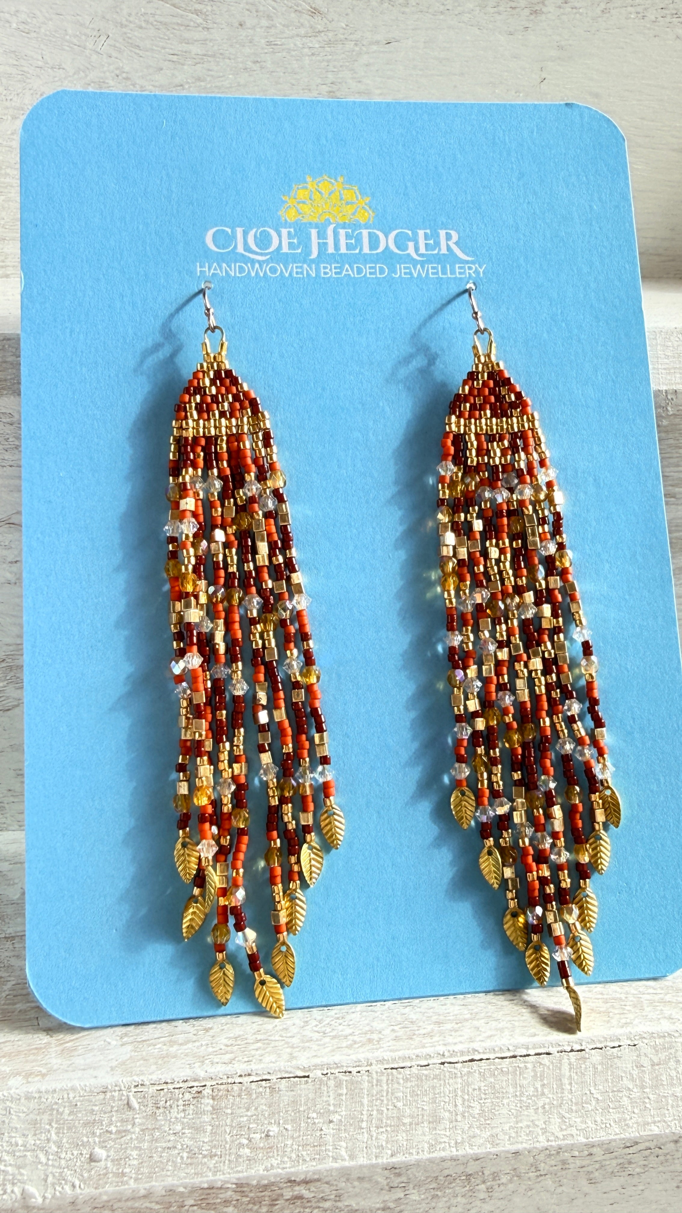 October Beaded Fringe Earrings
