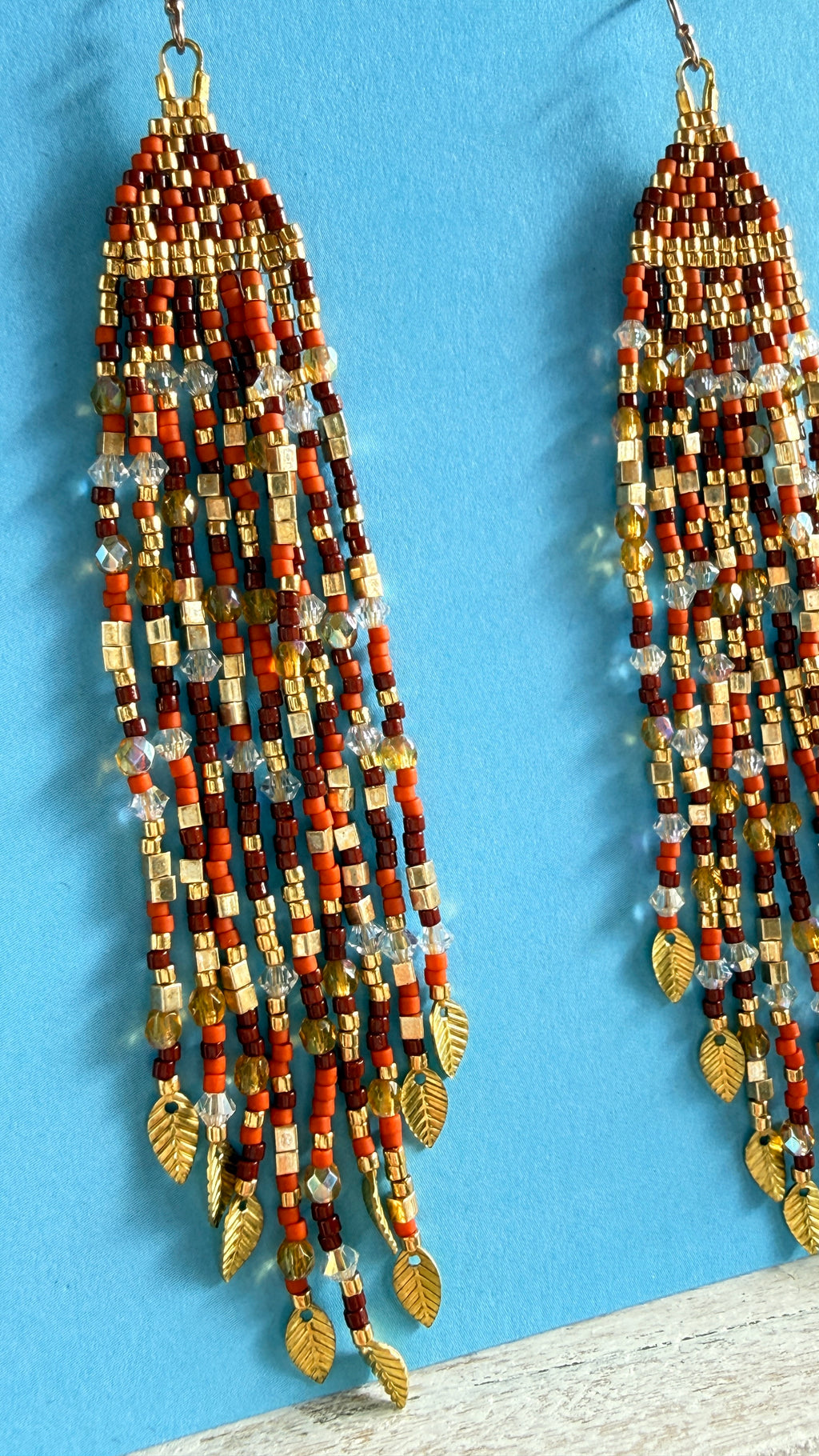 October Beaded Fringe Earrings