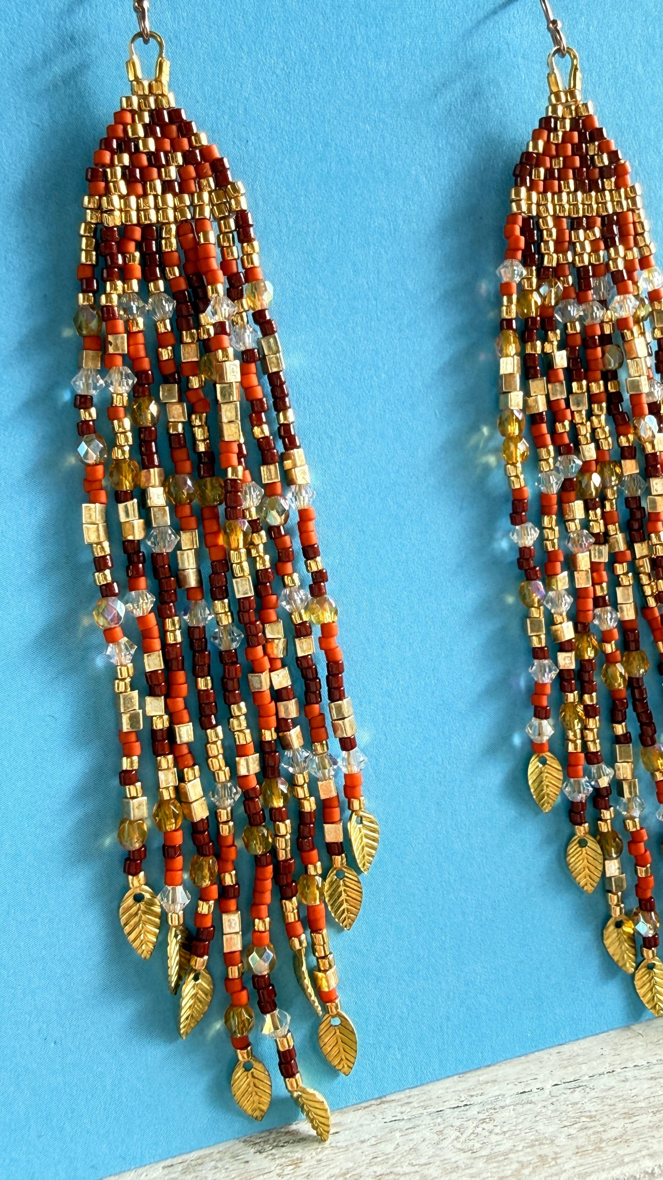 October Beaded Fringe Earrings