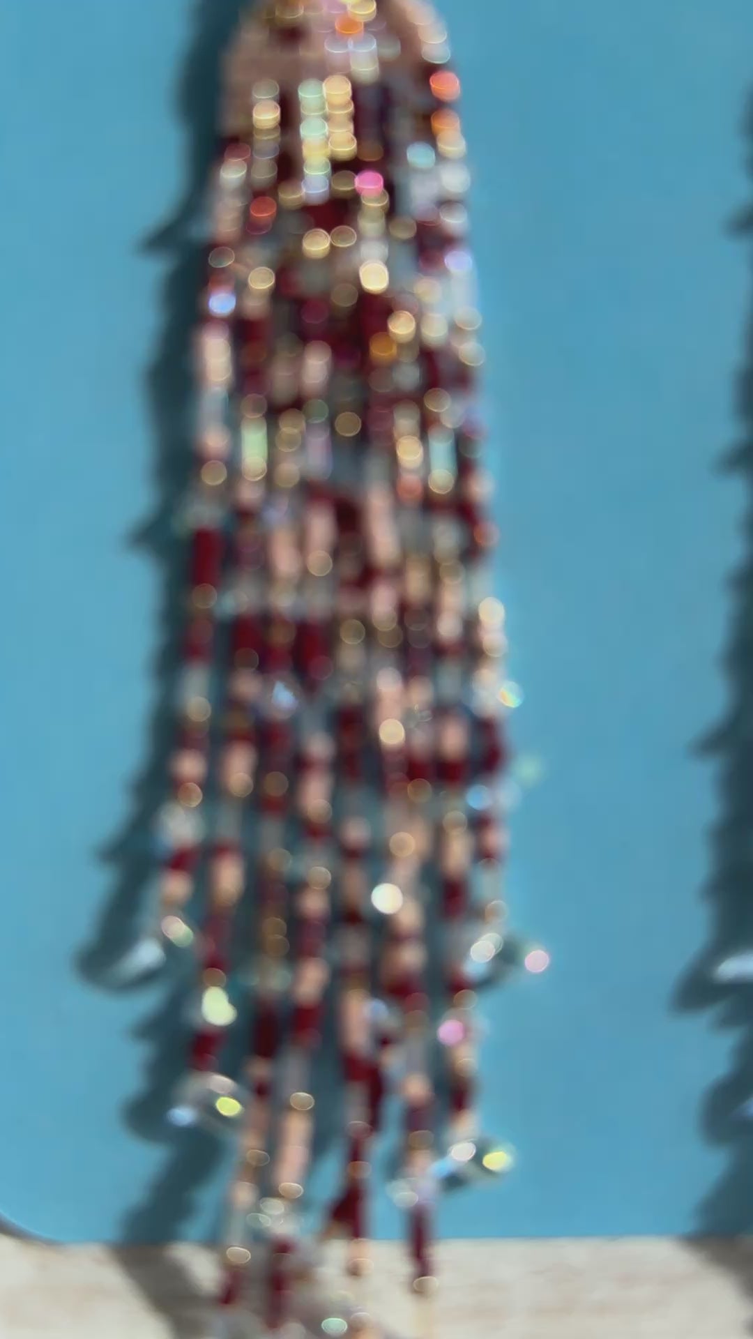 Musk Beaded Fringe Earrings