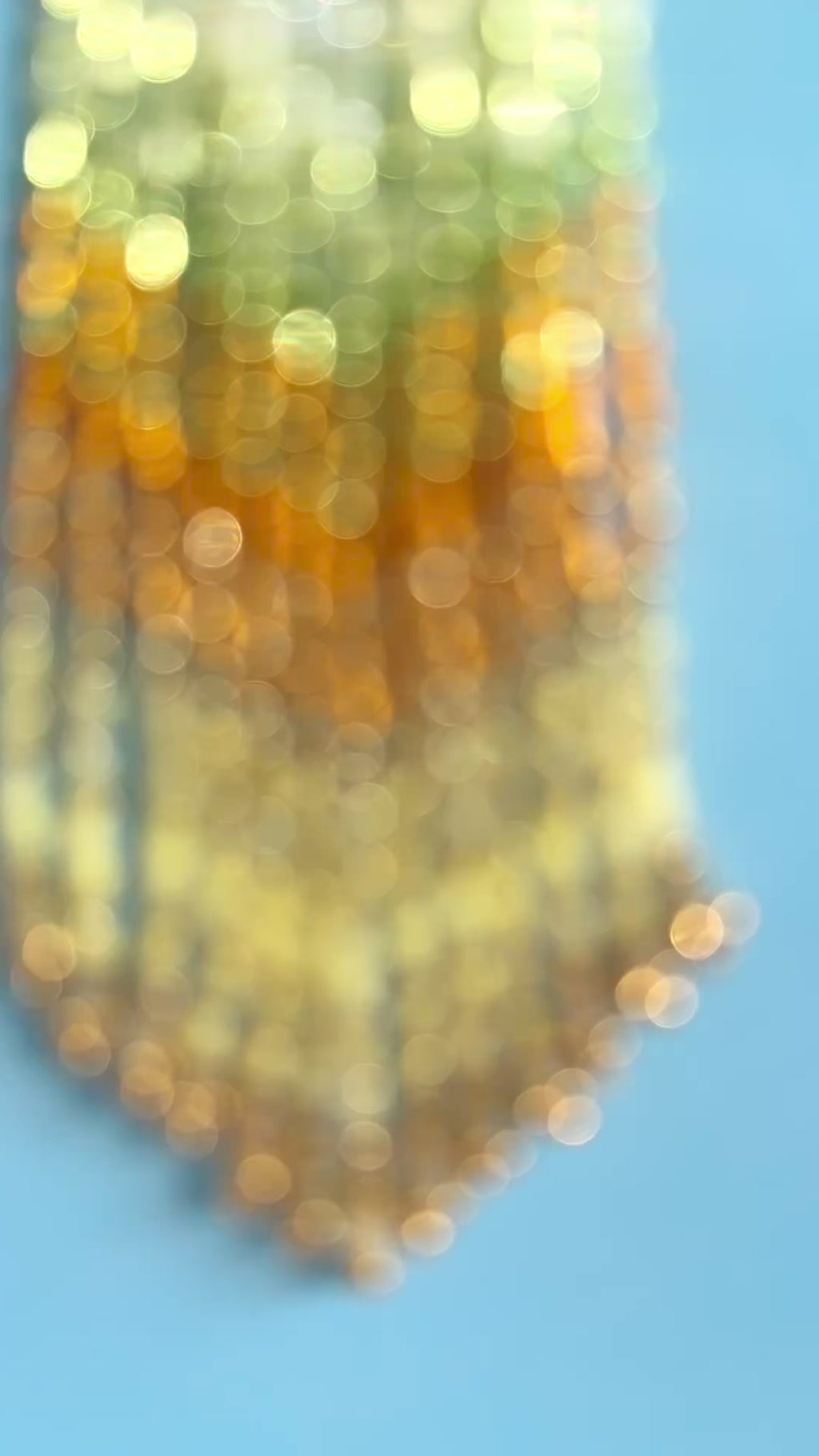 Gradient Sun Beaded Fringe Earrings